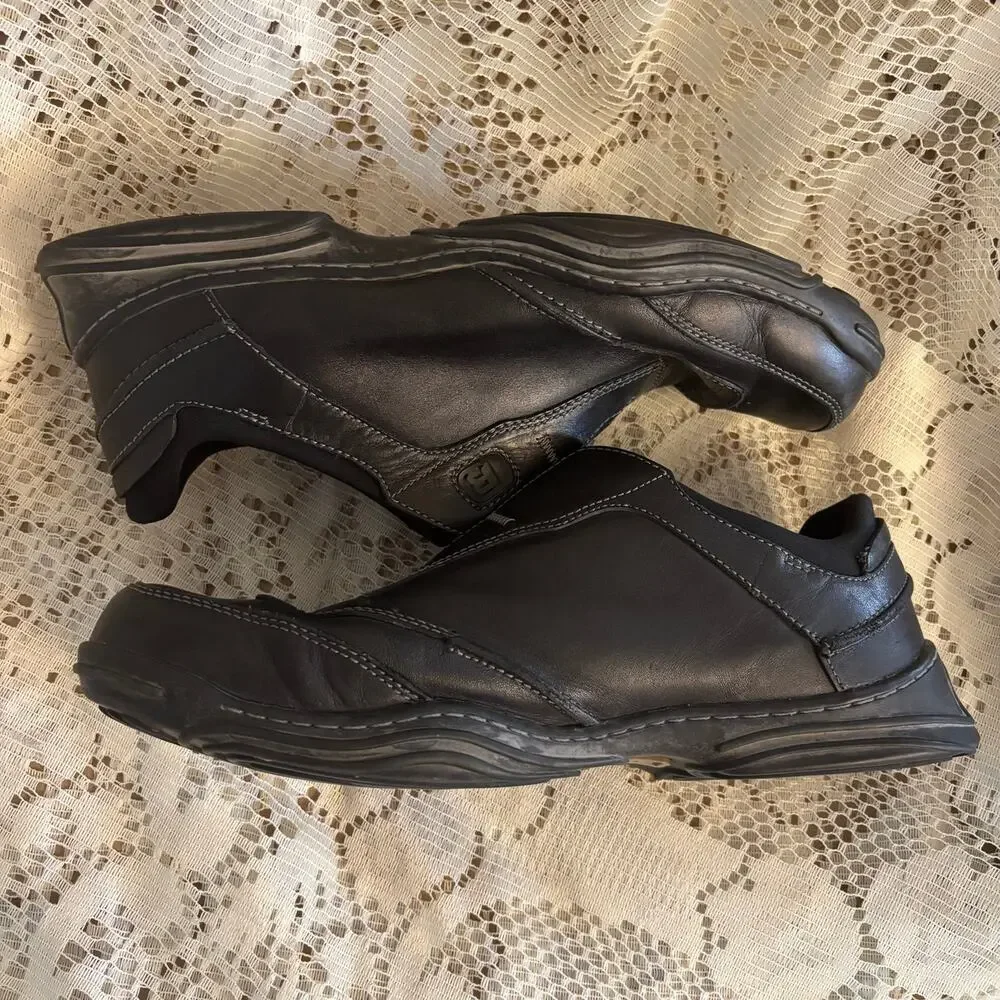 Kenneth Cole Reaction Men's US 9.5 Black Leather Slip On Loafers Shoes